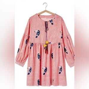 NWOT Popreal Mommy Top Blouse Tunic Maternity Toucans Tassels size S